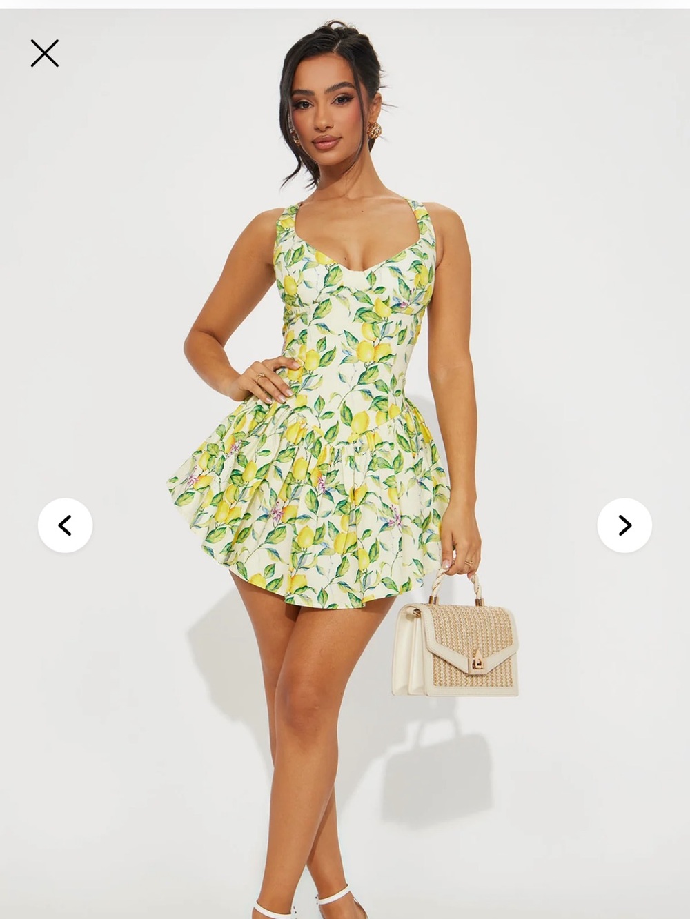 NWT Fashion Nova Caitlyn Lemon Micro Mini Dress